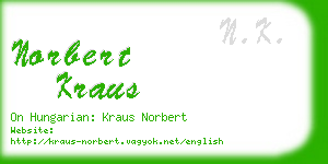 norbert kraus business card